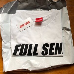 Full send white tee